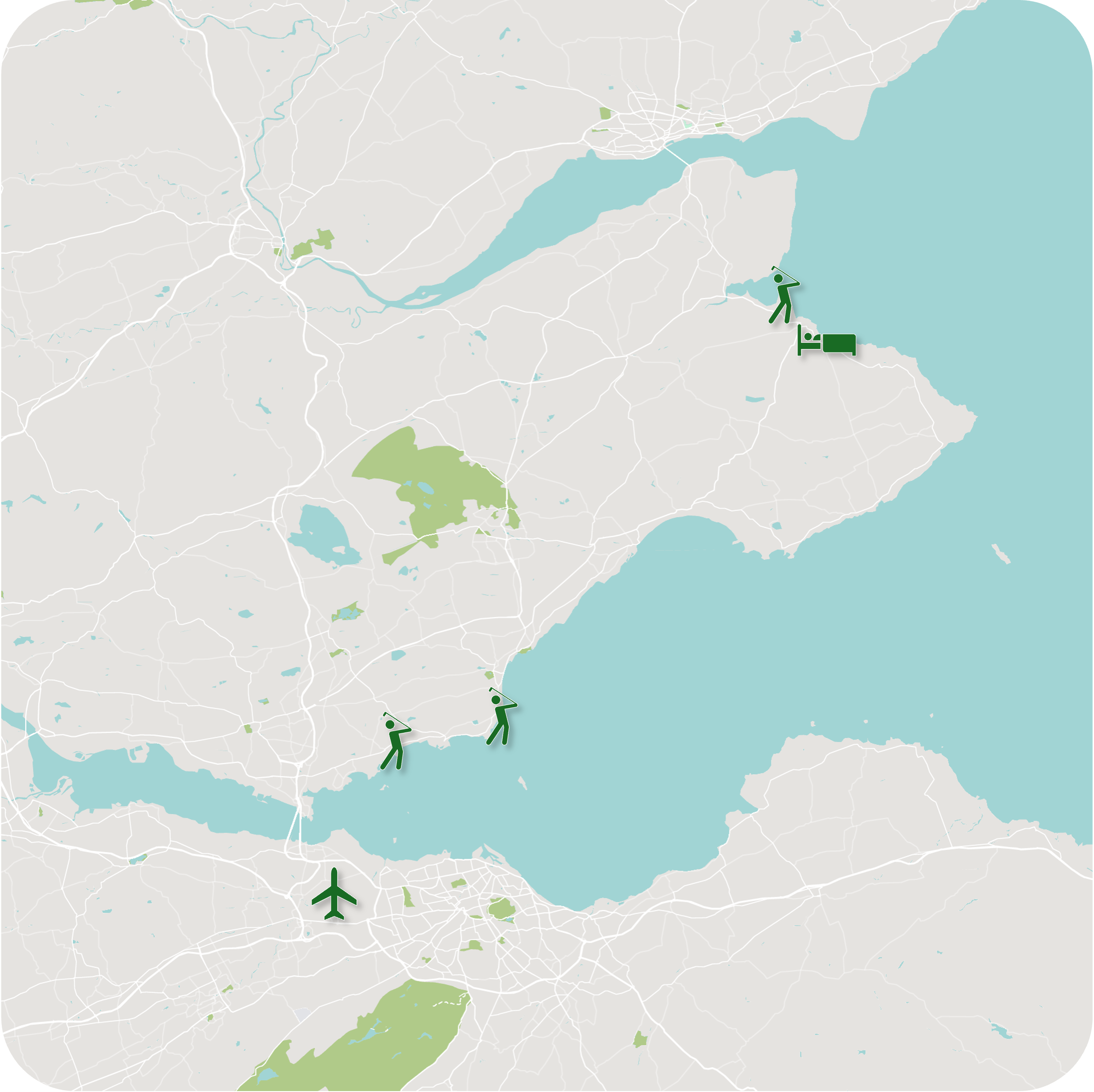 Voorbeeld van een golftrip door Schotland